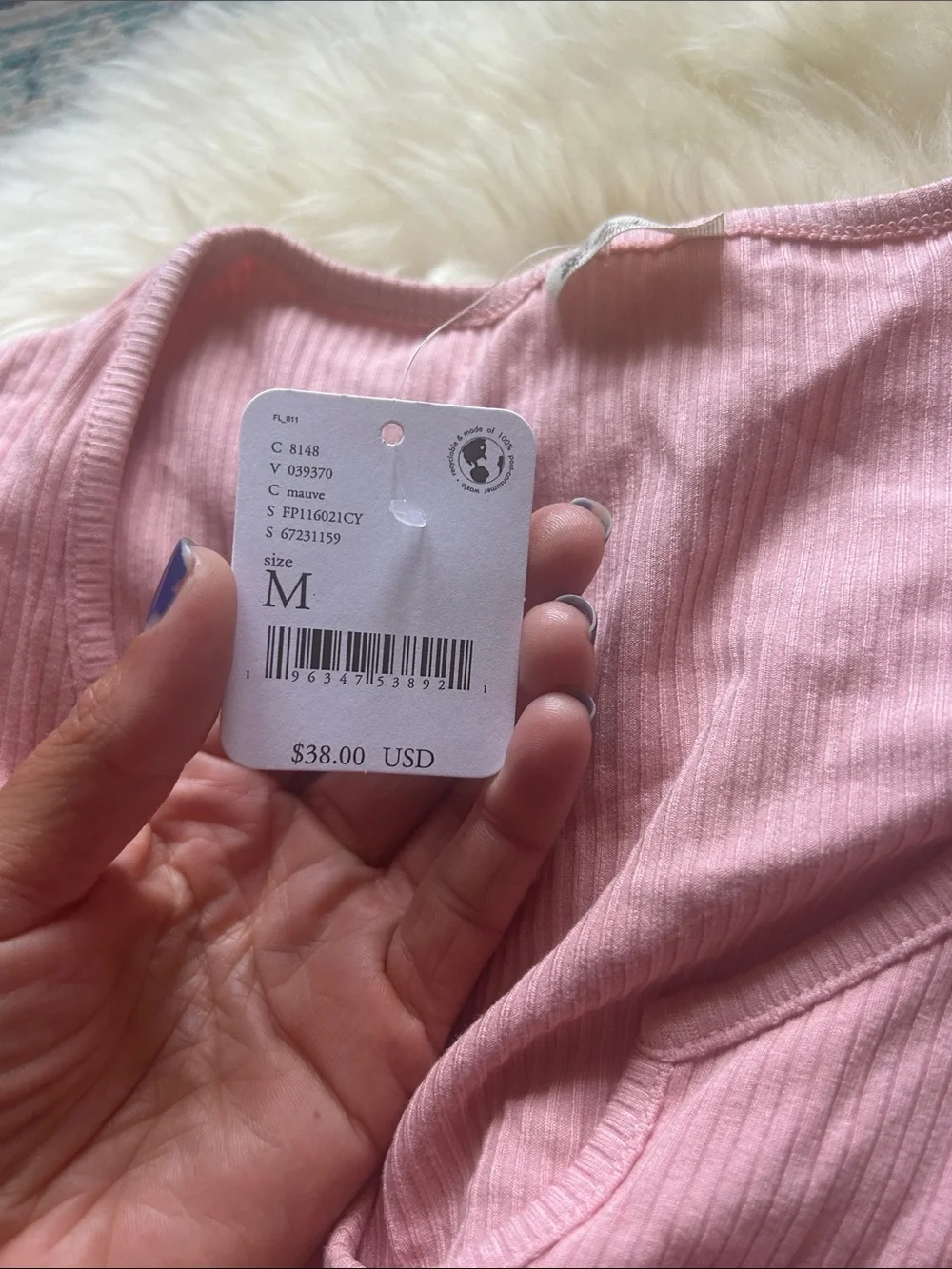 Free People Blush Pink Top